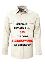 Load image into Gallery viewer, Ritemate Men's Pilbara Open Front L/S Shirt