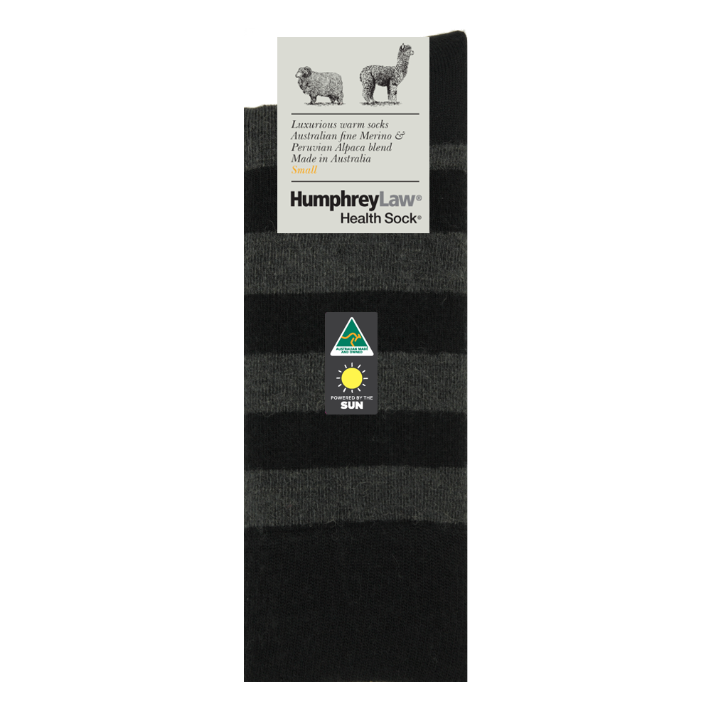 HL 28% Baby Alpaca 47% Wool Blend Stripe Sock