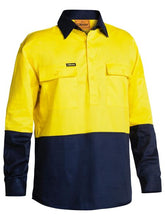 Load image into Gallery viewer, Bisley Men&#39;s Closed Front Hi Vis Drill Shirt L/S
