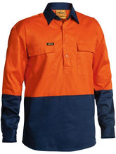 Load image into Gallery viewer, Bisley Men&#39;s Closed Front Hi Vis Drill Shirt L/S
