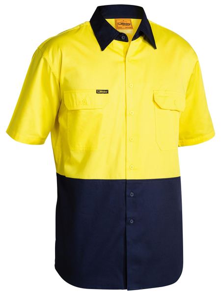 Bisley Short Sleeve Hi-Vis Light Weight Shirt