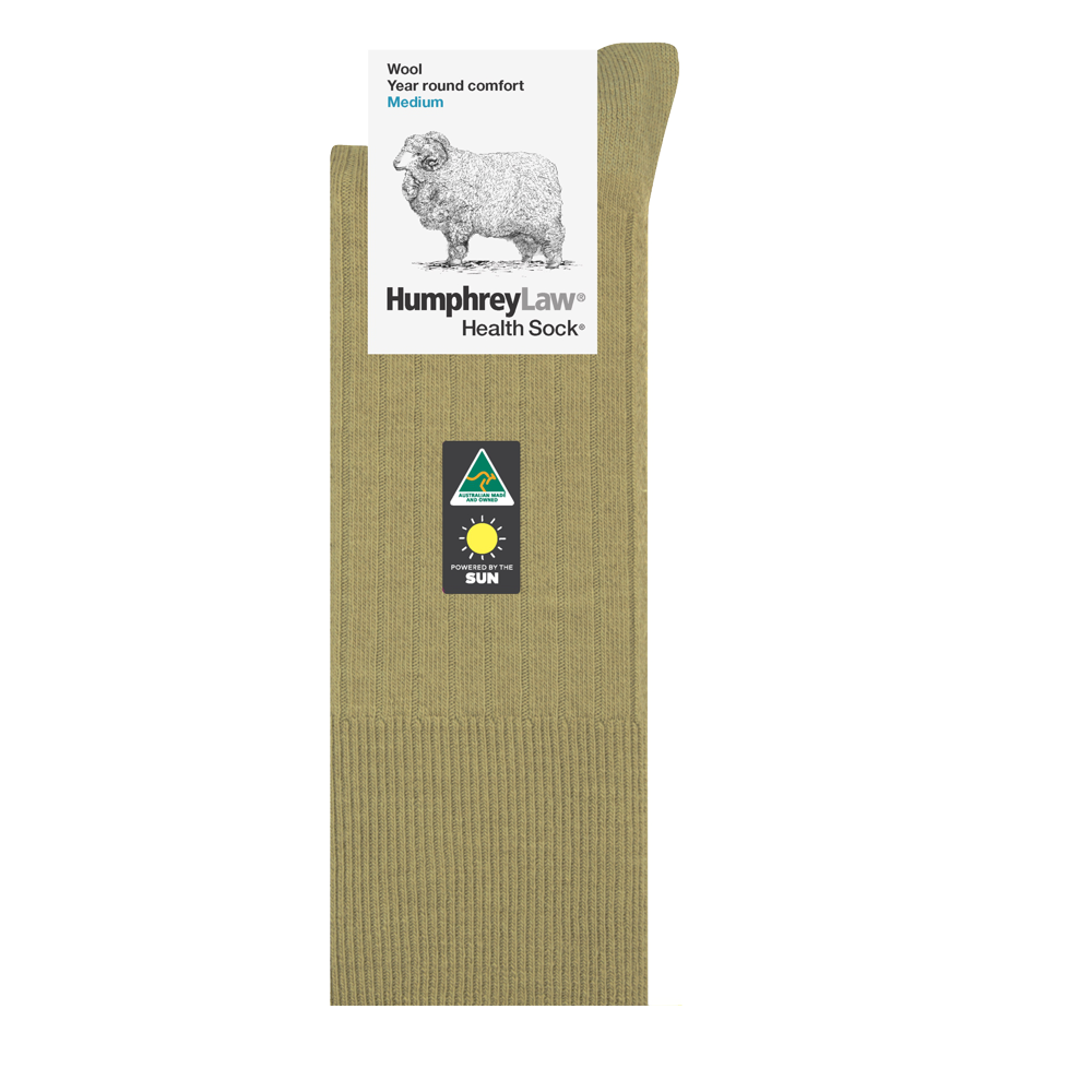 HL 95% Wool Plain Rib Sock