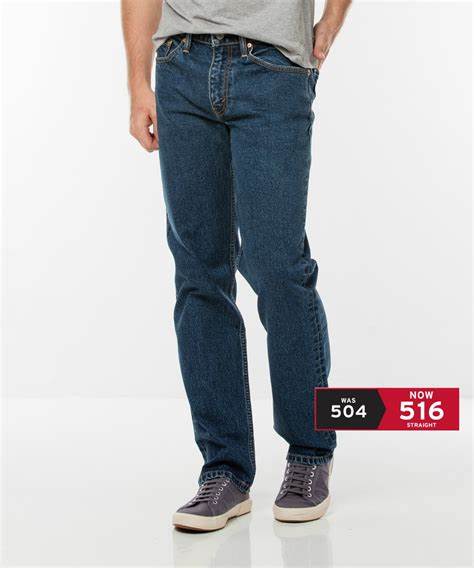 Levi Men's 516 Straight Dk Stonewash Jean 30L