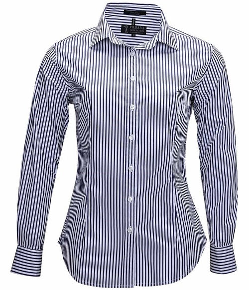 Ritemate Ladies Classic Fit L/S Stripe Shirt