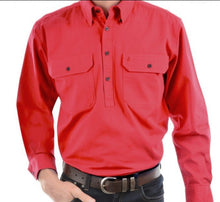 Load image into Gallery viewer, TC HEAVY DRILL SHIRT HALF PLACKET
